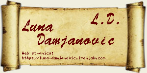 Luna Damjanović vizit kartica